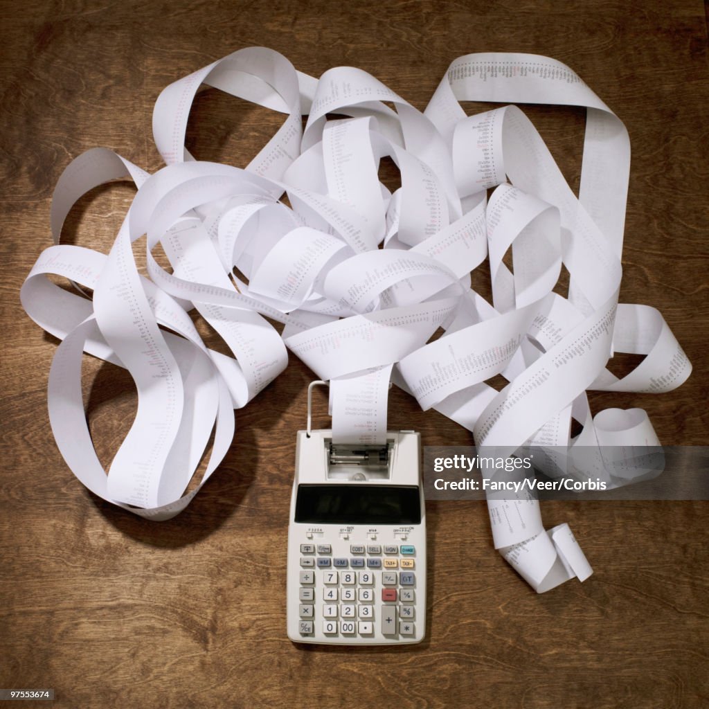 Loading Adding Machine Paper Adding Machine And Paper Roll High-Res Stock Photo - Getty Images
