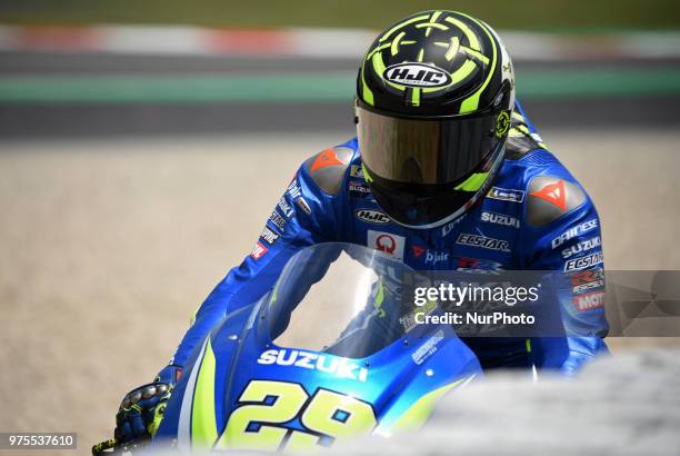 Andrea Iannone during the free practice, on 15th June in Barcelona, Spain. --