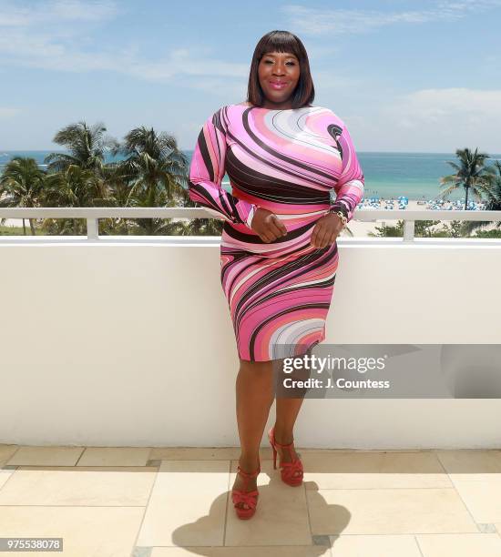 Bevy Smith poses for a portrait during the 22nd Annual American Black Film Festival at the Loews Miami Beach Hotel on June 15, 2018 in Miami Beach,...