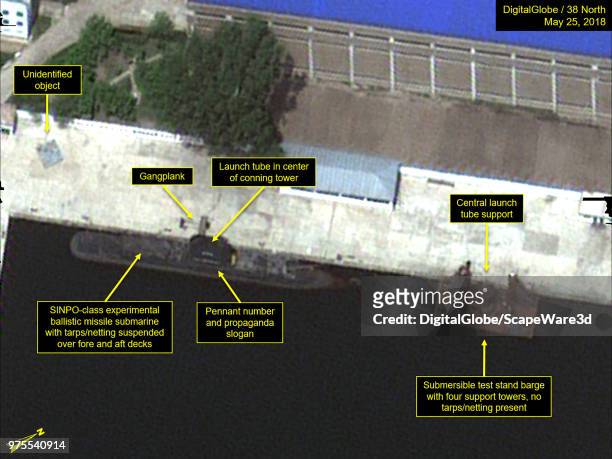Figure 5. Sinpo South Shipyard's secure boat basin. Mandatory credit for all images: DigitalGlobe via Getty Images/38 North via Getty Images