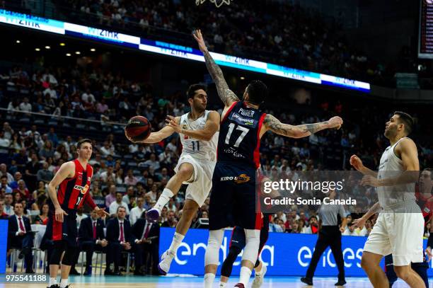 Facundo Campazzo, #11 center of Real Madrid during the Liga Endesa game between Real Madrid and Kirolbet Baskonia at Wizink Center on June 15, 2018...