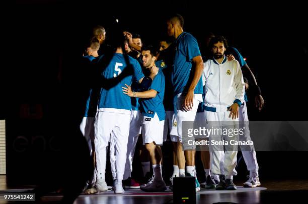Real Madrid during the Liga Endesa game between Real Madrid and Kirolbet Baskonia at Wizink Center on June 15, 2018 in Madrid, Spain.
