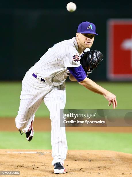 Arizona Diamondbacks starting pitcher Matt Koch pitches during the MLB baseball game between the Arizona Diamondbacks and the New York Mets on June...