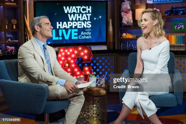 Pictured : Andy Cohen and Leslie Bibb --