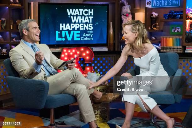 Pictured : Andy Cohen and Leslie Bibb --