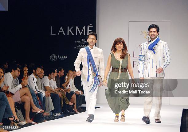 Harman Baweja walks the ramp at day one of the Lakme Fashion week in Mumbai on March 5, 2010.