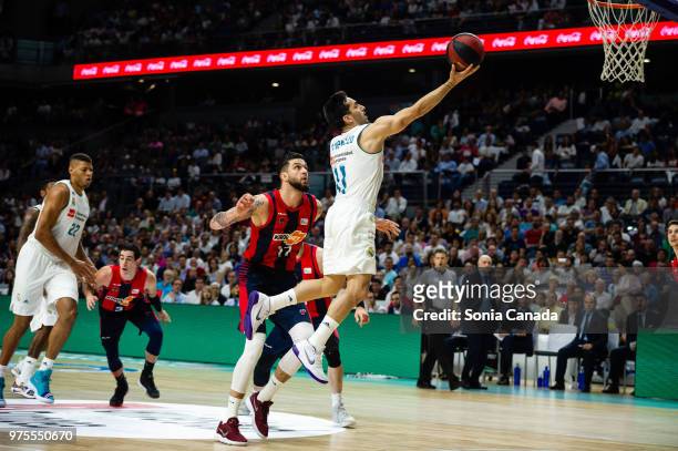Facundo Campazzo, #11 center of Real Madrid during the Liga Endesa game between Real Madrid and Kirolbet Baskonia at Wizink Center on June 15, 2018...