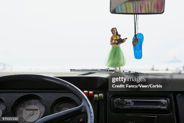 hula figurine - car decoration stock pictures, royalty-free photos & images