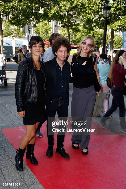 Guest, Director Michel Franco and Actress Nikki Butler attend "7th Champs Elysees Film Festival' at cinema Publicis on June 15, 2018 in Paris, France.