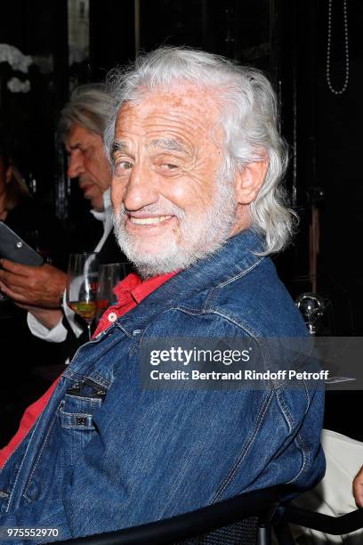 Actor Jean-Paul Belmondo attends the "Street Art butterflies" by his daughter Charlotte Joly, Exhibition Preview at Veramente, on June 15, 2018 in...