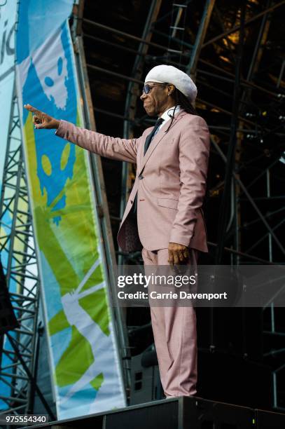 Nile Rogers and Chic perform onstage during Belsonic Festival at Ormeau Park on June 15, 2018 in Belfast, Northern Ireland.