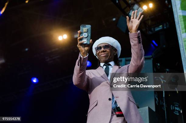 Nile Rogers and Chic perform onstage during Belsonic Festival at Ormeau Park on June 15, 2018 in Belfast, Northern Ireland.