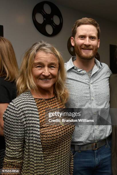 Actress Irmelin Indenbirken and filmmaker Ryan Killackey attend the "Yusani Man" Special Screening event at Harmony Gold Theatre on June 14, 2018 in...