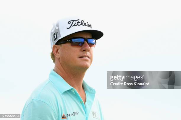 Charley Hoffman of the United States looks on during the second round of the 2018 U.S. Open at Shinnecock Hills Golf Club on June 15, 2018 in...