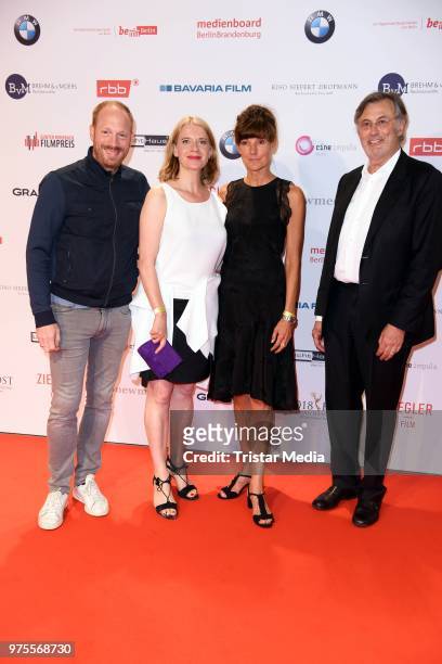 Johann von Buelow, Caroline Peters, Tanja Ziegler and Michael Smeaton attend the cocktail party during the semi-final round of judging of the...