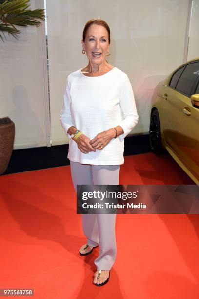 Daniela Ziegler attends the cocktail party during the semi-final round of judging of the International Emmy Awards 2018 on June 15, 2018 in Berlin,...