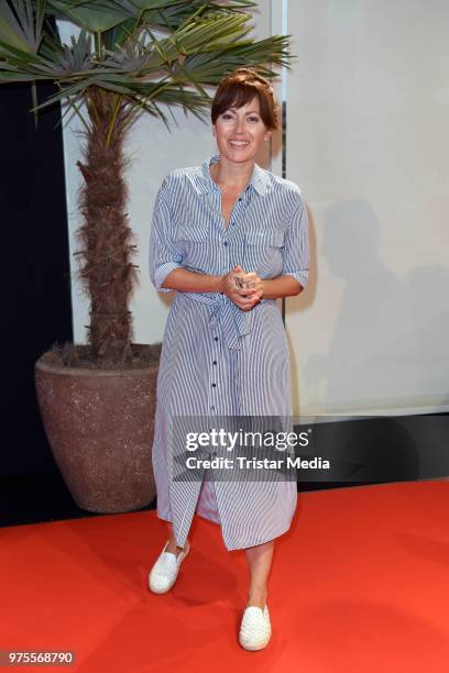 Carolina Vera attends the cocktail party during the semi-final round of judging of the International Emmy Awards 2018 on June 15, 2018 in Berlin,...