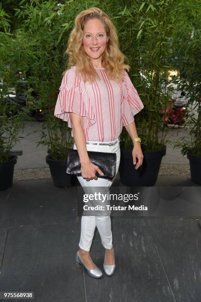 Tessa Mittelstaedt attends the cocktail party during the semi-final round of judging of the International Emmy Awards 2018 on June 15, 2018 in...