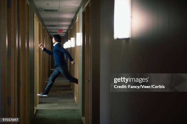 Man Rushing Out A Door Man Running Out Door Photos and Premium High Res Pictures - Getty Images