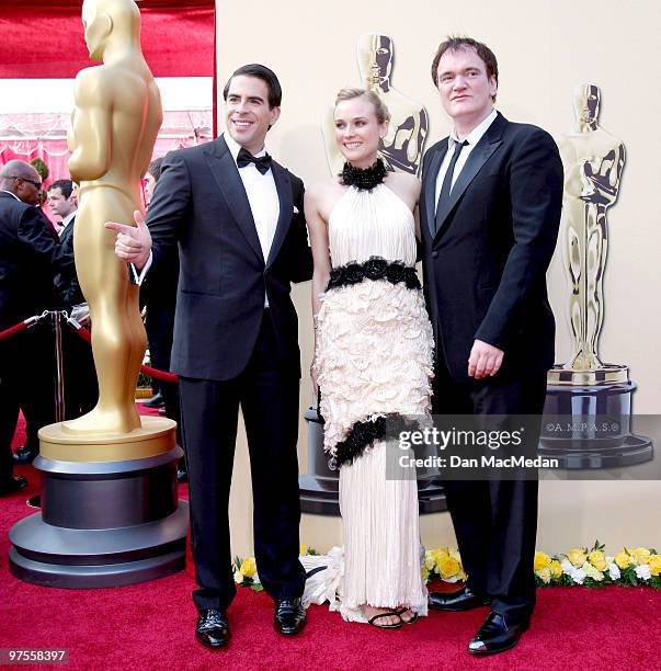 Actor Eli Roth , director Quentin Tarantino and actress Diane Kruger attend the 82nd Annual Academy Awards held at the Kodak Theater on March 7, 2010...