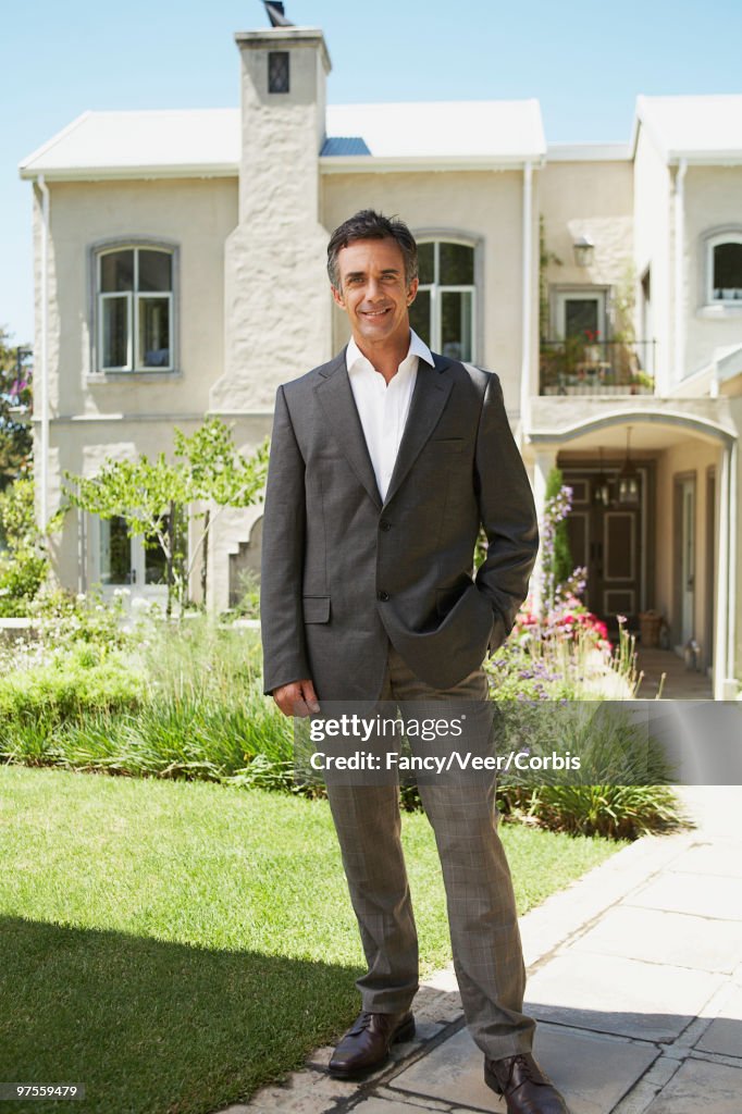 Man standing on walkway