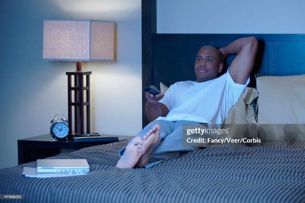 Man Watching Tv High-Res Stock Photo - Getty Images