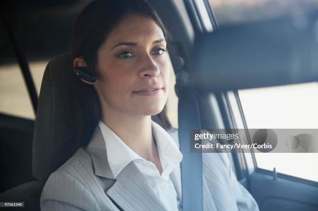 Driver Using a Cell Phone Earpiece