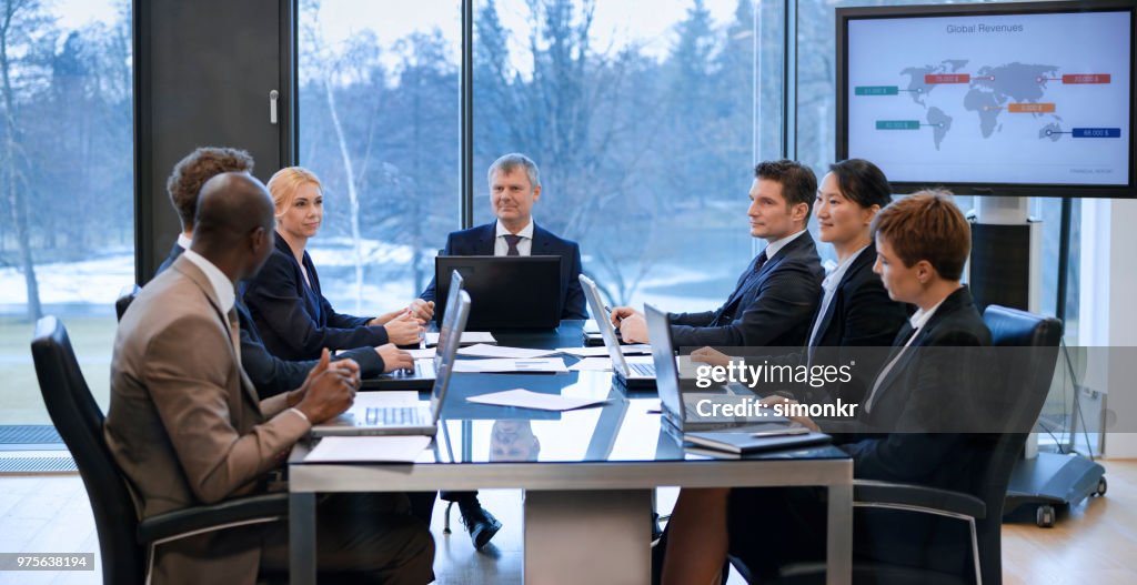Business people having meeting