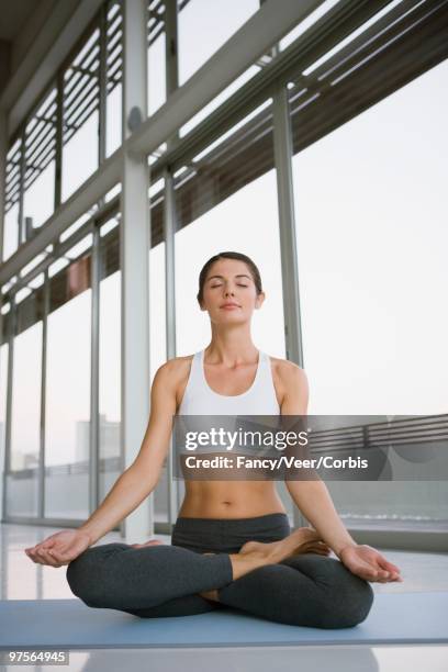 woman doing yoga - ギアナ・ムドラー ストックフォトと画像