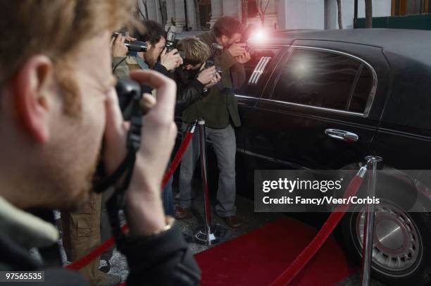 paparazzi - opening night of bright star arrivals stock pictures, royalty-free photos & images