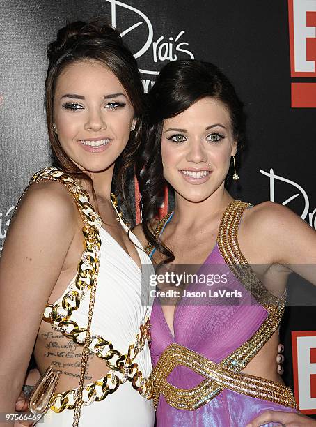 Alexis Arlington and Tess Arlington attend the E! Oscar viewing and after party at Drai's Hollywood on March 7, 2010 in Hollywood, California.