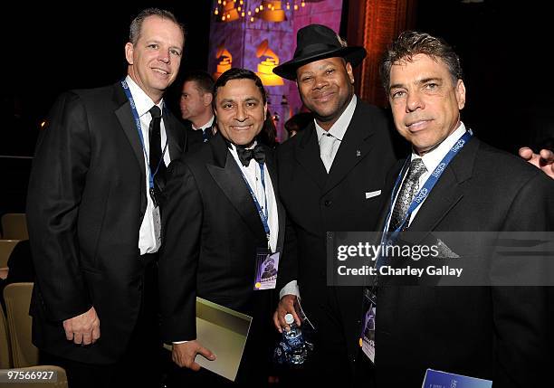President and CEO of the Harman Pro Group Blake Augsburger, CEO of Harman International Dinesh Paliwal, record producer Jimmy Jam, and Joel Pullin...