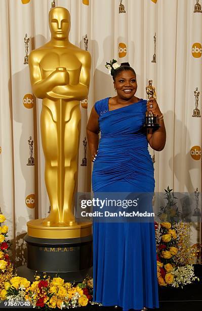 Actress Mo'Nique, winner for Best Supporting Actress for "Precious" poses in the press room at the 82nd Annual Academy Awards held at the Kodak...