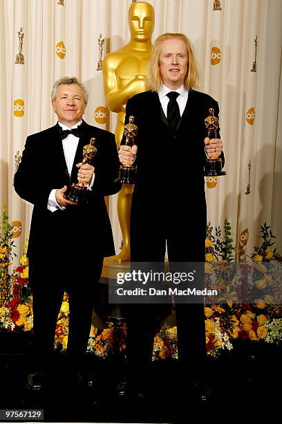 Ray Beckett , winner of Best Sound Mixing for "The Hurt Locker," and Paul N.J. Ottosson, winner of Best Sound Mixing and Best Sound Editing for "The...