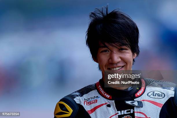 Tetsuta Nagashima of Japan and Idemitsu Honda Team Asia Kalex during the free practice of the Gran Premi Monster Energy de Catalunya, Circuit of...