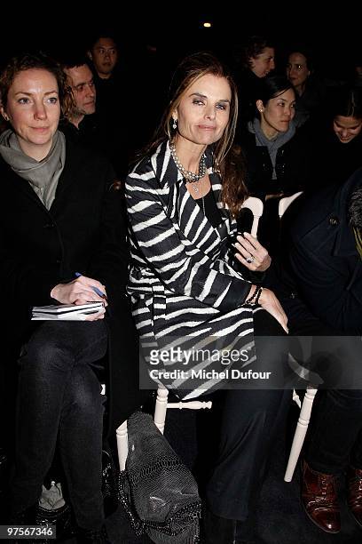 Maria Shriver during the Yves Saint-Laurent Ready to Wear show as part of the Paris Womenswear Fashion Week Fall/Winter 2011 at Grand Palais on March...