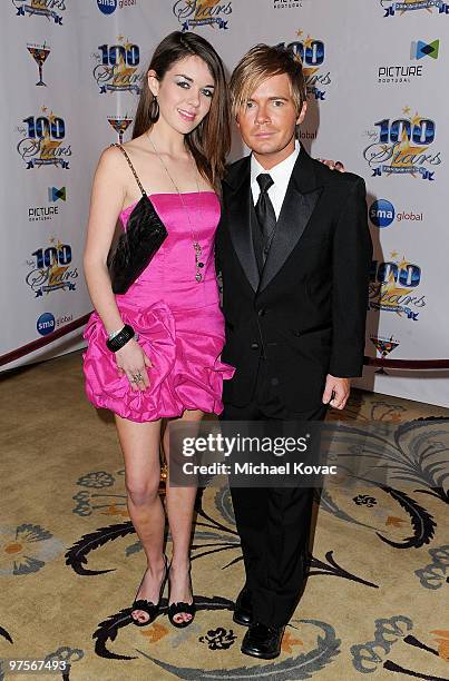 Actress Jade Ramsey and actor Anthony Fitzgerald arrive at the 20th Annual Night Of 100 Stars Awards Gala at Beverly Hills Hotel on March 7, 2010 in...