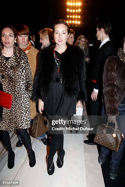 Harumi Klossowski during the Yves Saint-Laurent Ready to Wear show as part of the Paris Womenswear Fashion Week Fall/Winter 2011 at Grand Palais on...