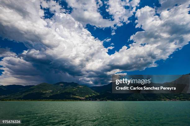 landscape in italy - iseo stock pictures, royalty-free photos & images