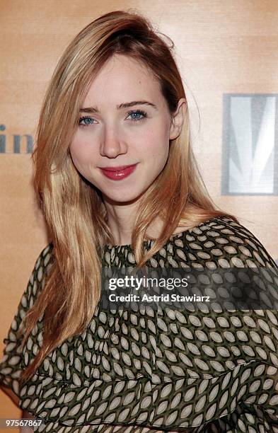 Actress Zoe Kazan attends the premiere of "The Exploding Girl" at the Tribeca Grand Hotel on March 8, 2010 in New York City.