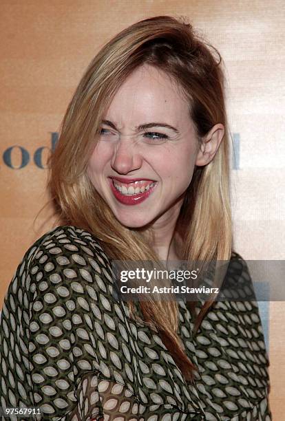 Actress Zoe Kazan attends the premiere of "The Exploding Girl" at the Tribeca Grand Hotel on March 8, 2010 in New York City.