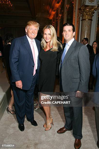 Donald Trump. Vamessa Trump and Donald Trump Jr. Attend the Andrea Bocelli concert at The Mar-a-Lago Club on February 28, 2010 in Palm Beach, Florida.