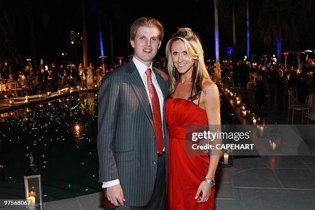 Eric Trump and Lara Yunaska attend the Andrea Bocelli concert at The Mar-a-Lago Club on February 28, 2010 in Palm Beach, Florida.