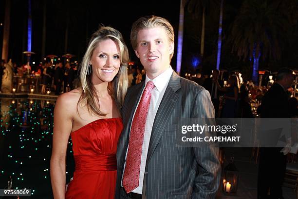 Lara Yunaska and Eric Trump attend the Andrea Bocelli concert at The Mar-a-Lago Club on February 28, 2010 in Palm Beach, Florida.