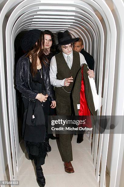 Pete Doherty attends at the Joseph Flagship Opening party on March 8, 2010 in Paris, France.