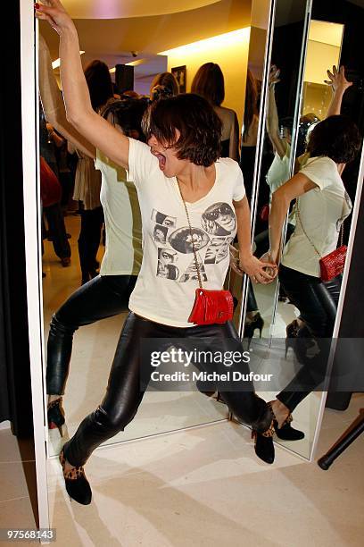 Emma de Caunes attends the Joseph Flagship Opening party on March 8, 2010 in Paris, France.