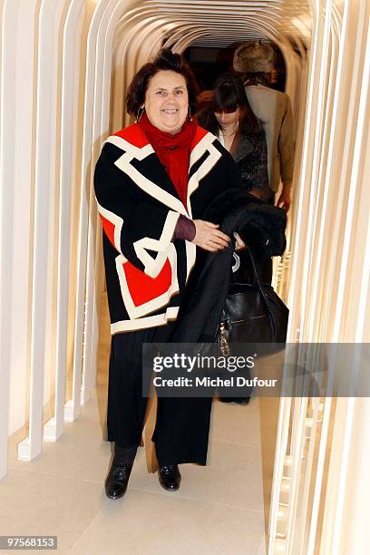 Suzy Menkes attends the Joseph Flagship Opening party on March 8, 2010 in Paris, France.