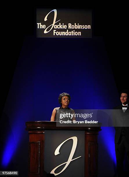 Presenter Mellody Hobson attends the Jackie Robinson Foundation Annual Awards Dinner at the The Waldorf Astoria on March 8, 2010 in New York City.