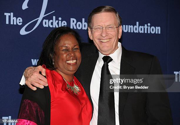 Sharon Robinson and MLB Commissioner Allan H. "Bud" Selig attend the Jackie Robinson Foundation Annual Awards Dinner at the The Waldorf Astoria on...