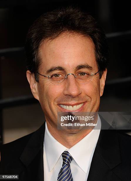 Actor Jerry Seinfeld arrives at the 2010 Vanity Fair Oscar Party hosted by Graydon Carter held at Sunset Tower on March 7, 2010 in West Hollywood,...